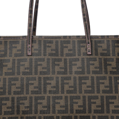 Fendi Zucca Spalmati Medium Roll Tote Tobacco Light Pink 8 of 8