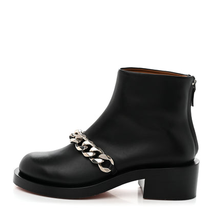 Givenchy Calfskin Bottine Chain Boots 39 Black 1 of 17