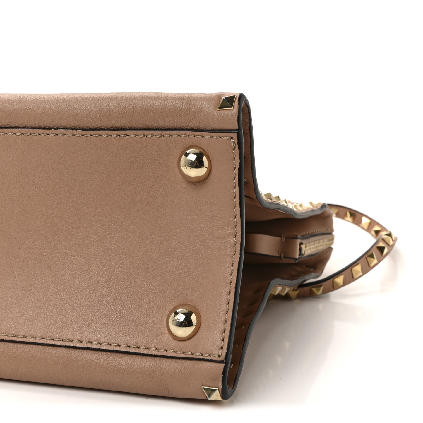 Vitello Rockstud Dome Shopper Soft Noisette