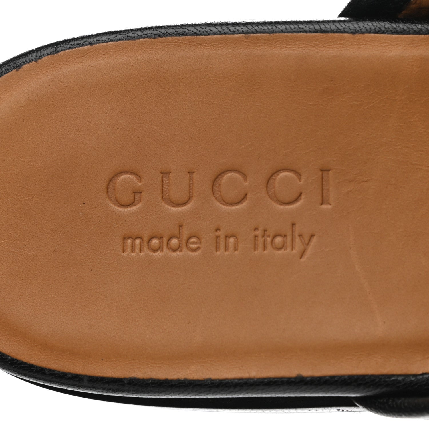 Gucci Goatskin Mens Horsebit Slippers 8.5 Black 7 of 10
