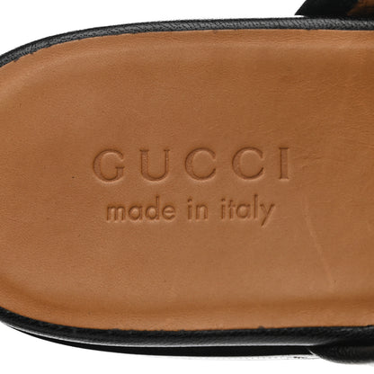 Gucci Goatskin Mens Horsebit Slippers 8.5 Black 7 of 10