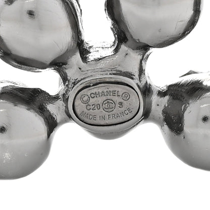 Chanel Ruthenium Crystal CC Brooch 4 of 4