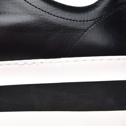 Gucci Malaga Kid Peggy Platform Sneakers 39.5 Black White 9 of 10