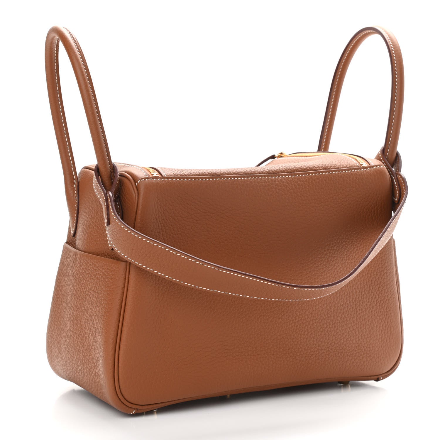 Hermes Taurillon Clemence Lindy 26 Gold 3 of 11