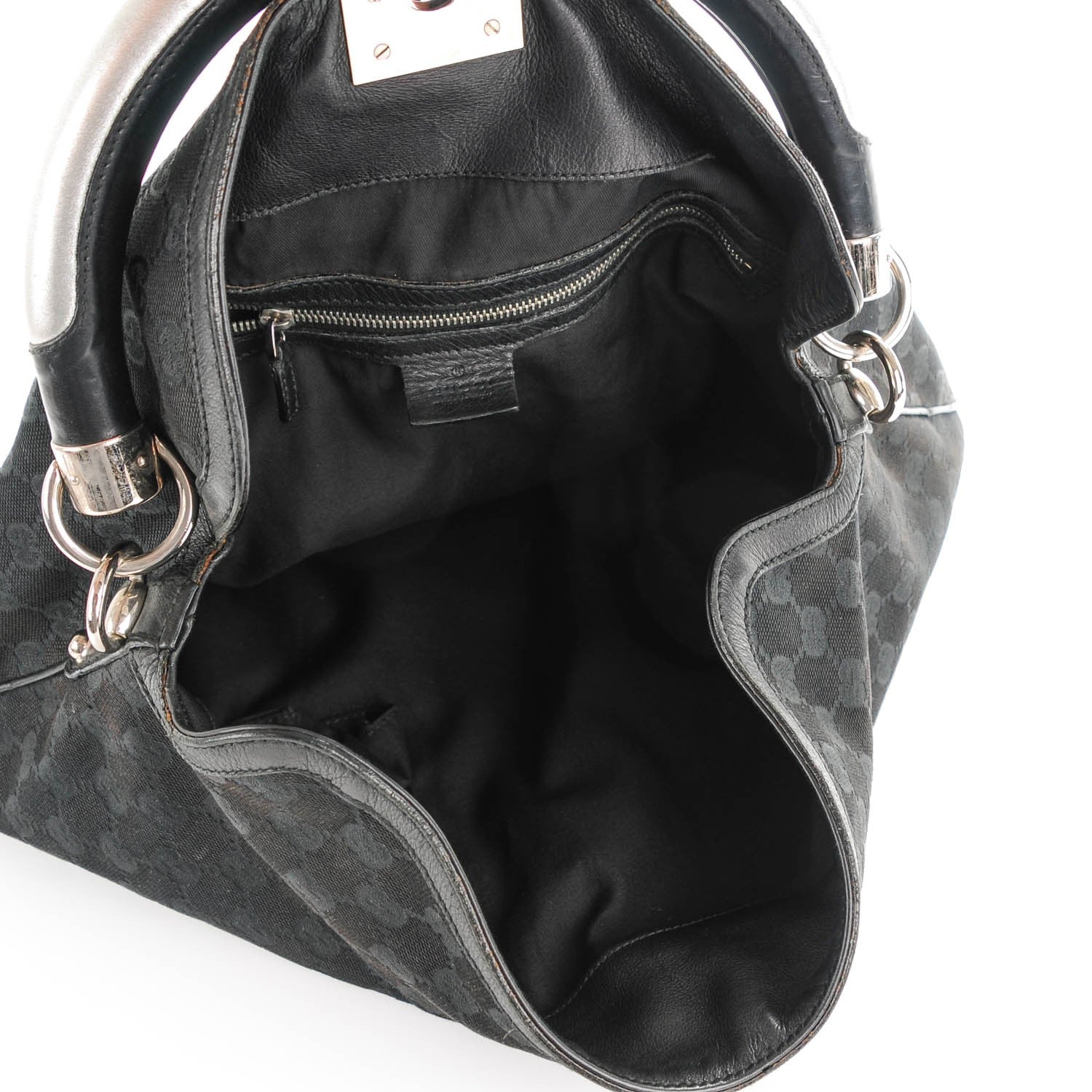Gucci Monogram Large Indy Top Handle Bag Black 5 of 13