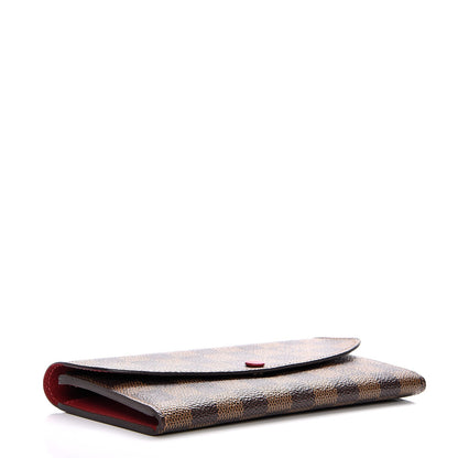Louis Vuitton Damier Ebene Emilie Wallet Red 4 of 7