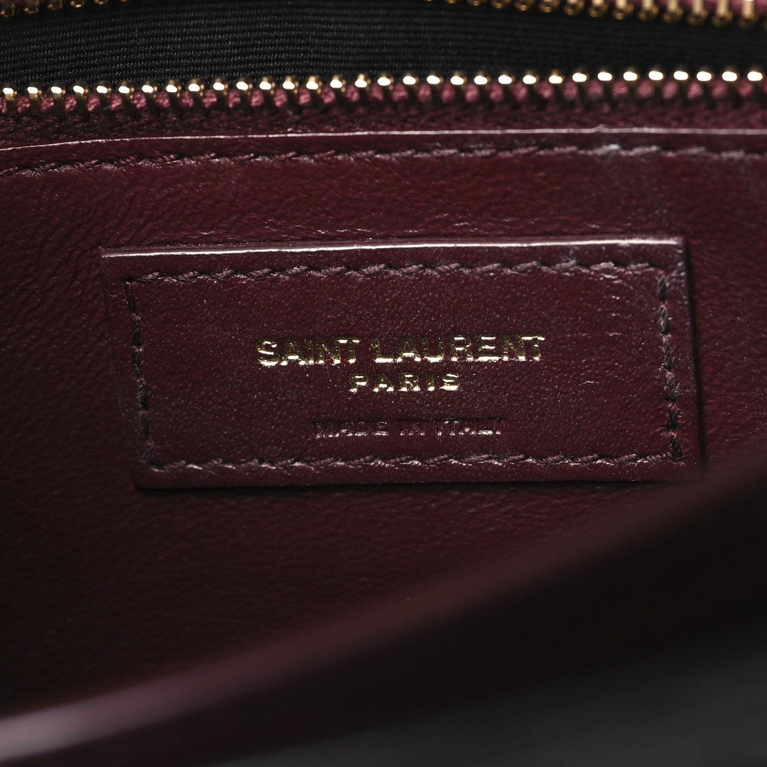 Saint Laurent Calfskin Crocodile Embossed Monogram Cassandra Clasp Bag Black Rouge Legion 6 of 10