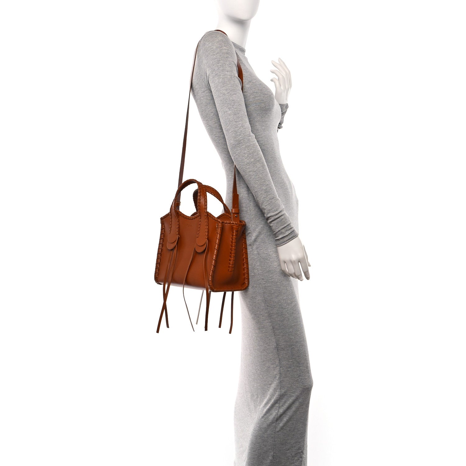 Chloe Calfskin Small Mony Tote Caramel 2 of 14