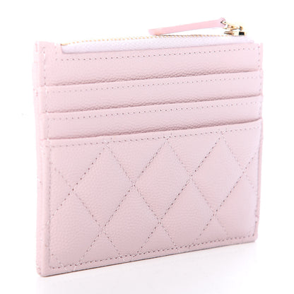 Chanel Caviar Quilted CC Zip Card Holder Light Pink 3 of 9