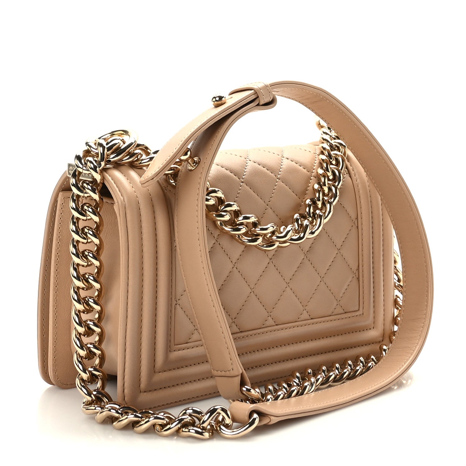 Chanel Calfskin Quilted Small Boy Flap Beige 3 of 9