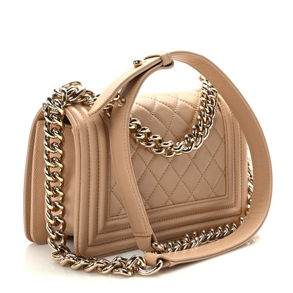 Chanel Calfskin Quilted Small Boy Flap Beige 3 of 9