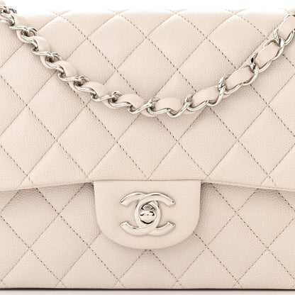 Chanel Caviar Quilted Medium Double Flap Ivory 8 of 11