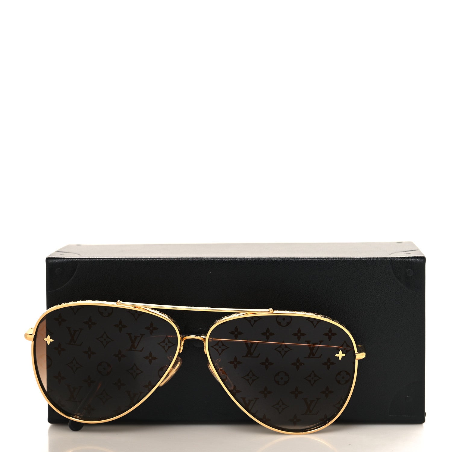 Louis Vuitton Metal The LV Pilot Sunglasses Z1620U Gradient Brown Monogram 7 of 7