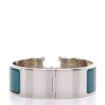 Hermes Enamel Wide Clic Clac H Bracelet PM White Veronese 3 of 4