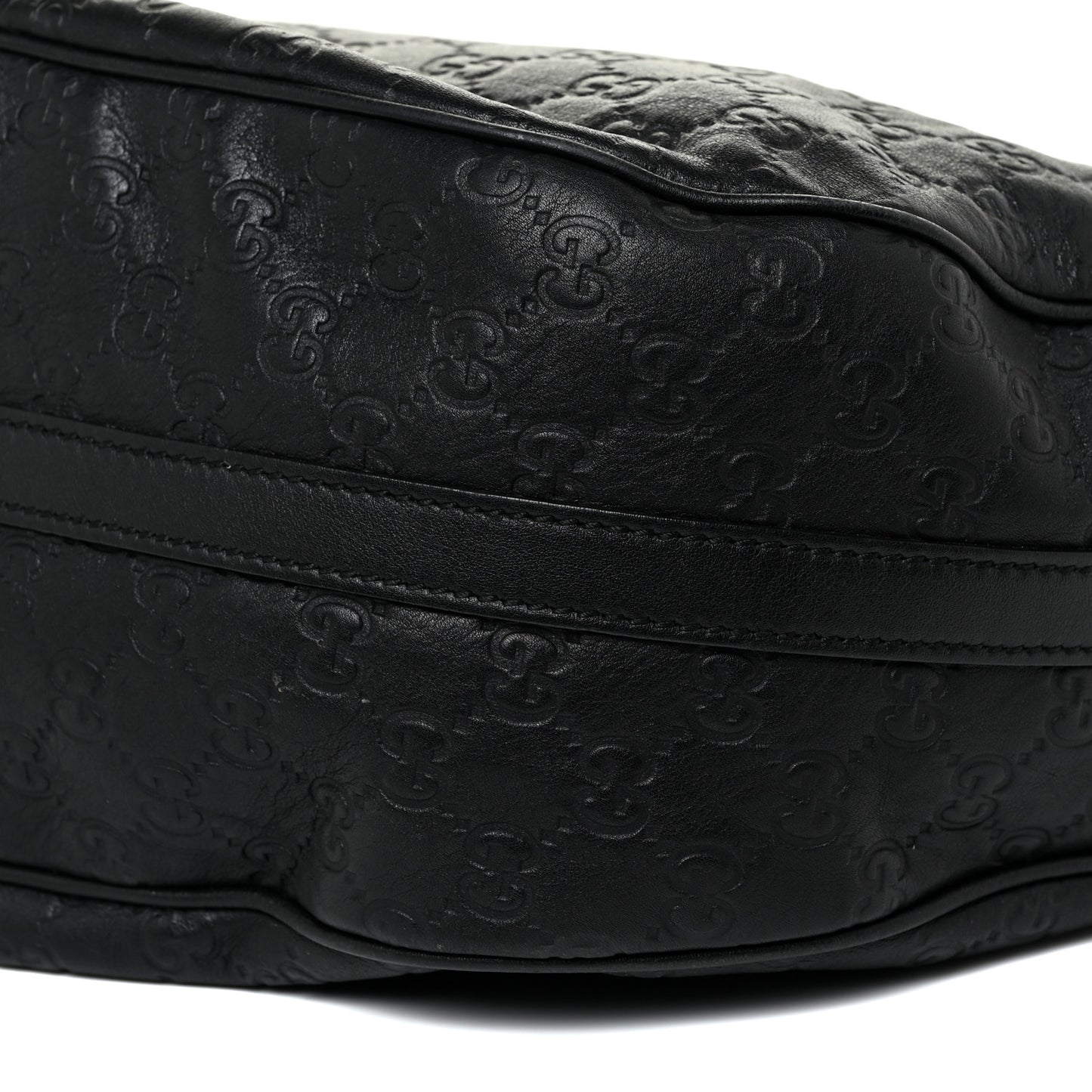 Guccissima Large GG Twins Hobo Black