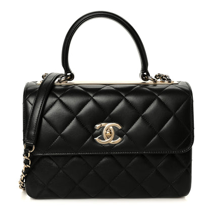 Chanel Lambskin Quilted Small Trendy CC Dual Handle Flap Bag Black 1 of 11
