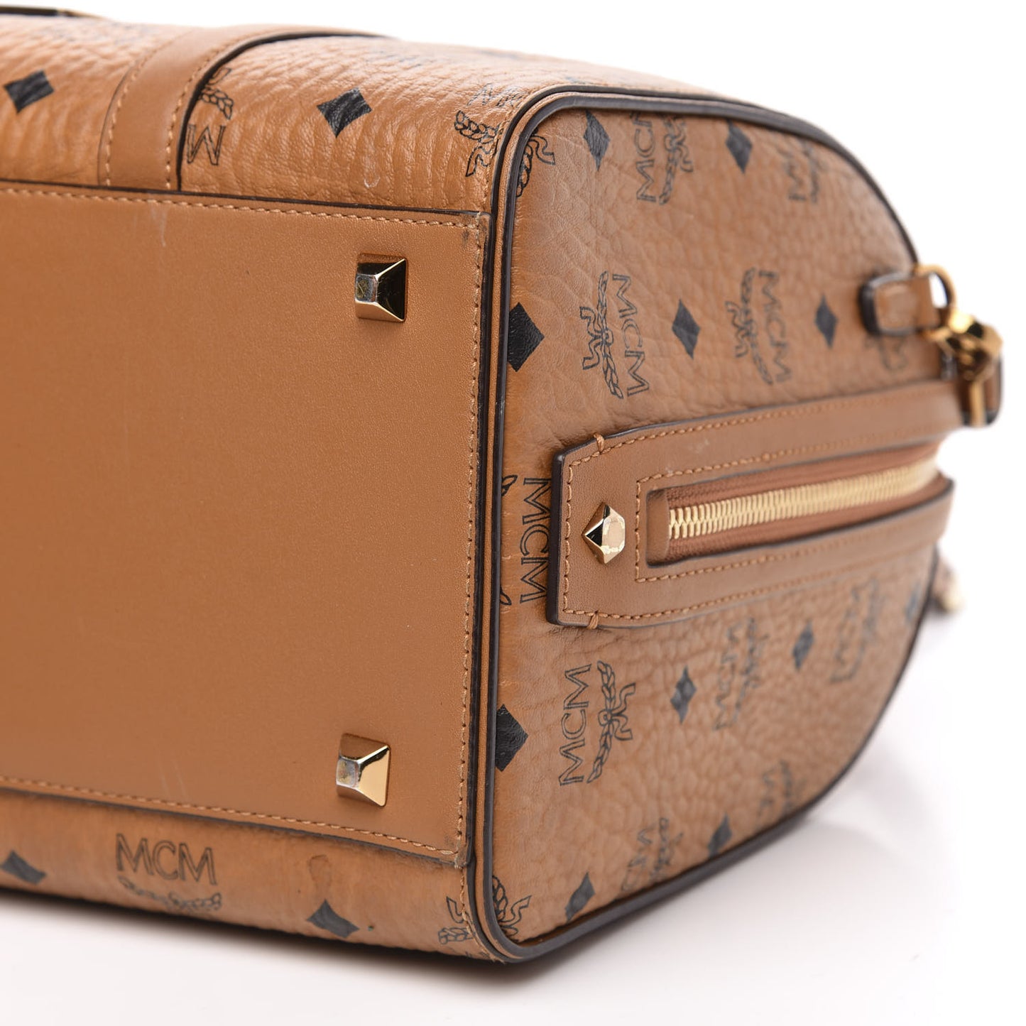 Visetos Medium Boston Bag Cognac