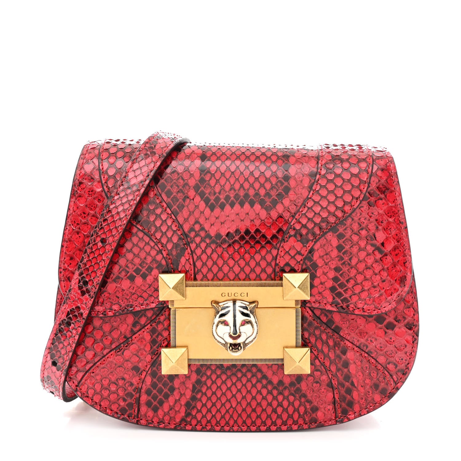 Gucci Elaphe Radiata Small Osiride Shoulder Bag Hibiscus Red 1 of 11
