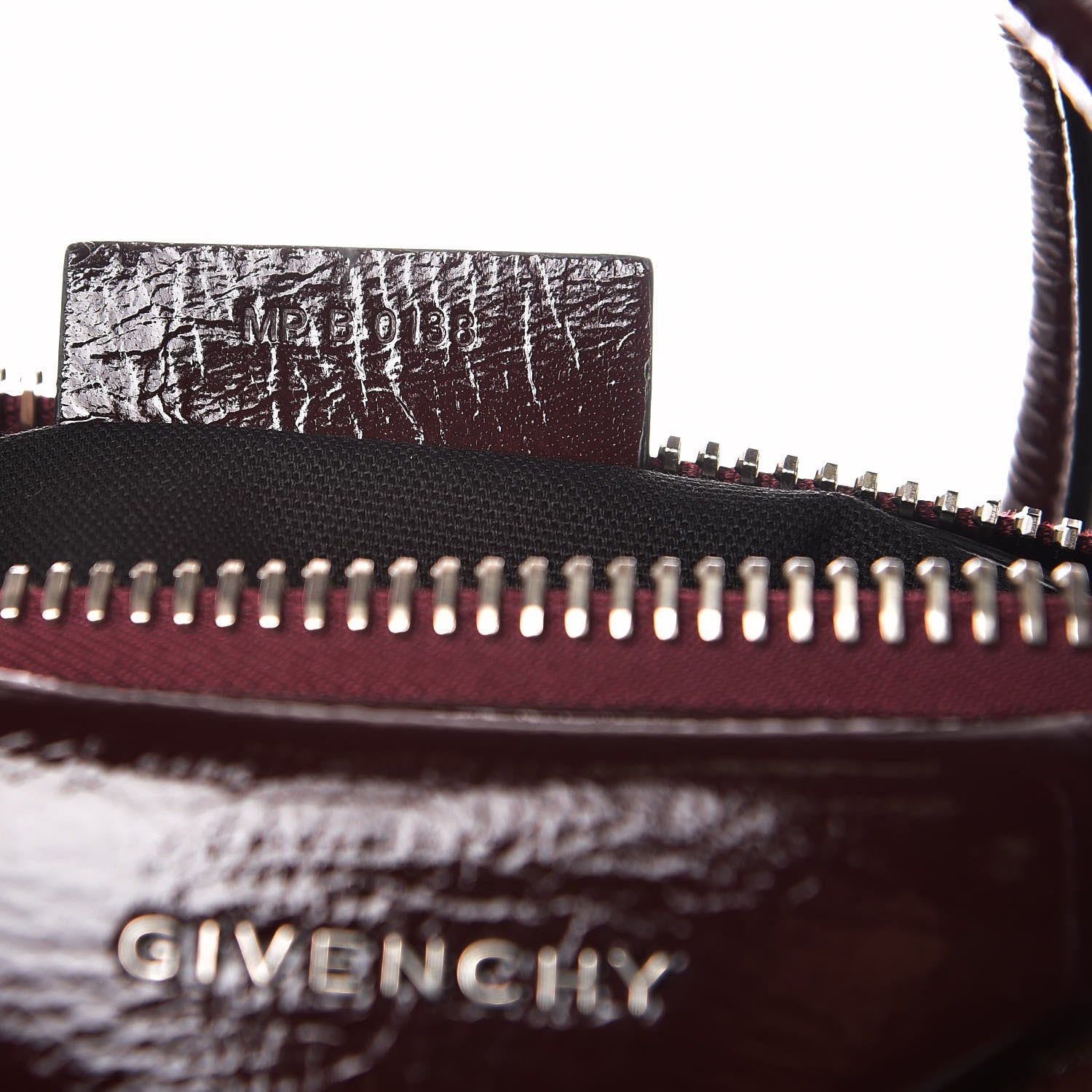 Givenchy Crinkled Patent Calfskin Small Antigona Aubergine 9 of 11