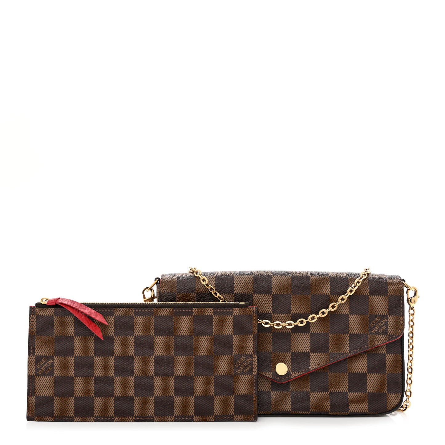 Damier Ebene Pochette Felicie Chain Wallet