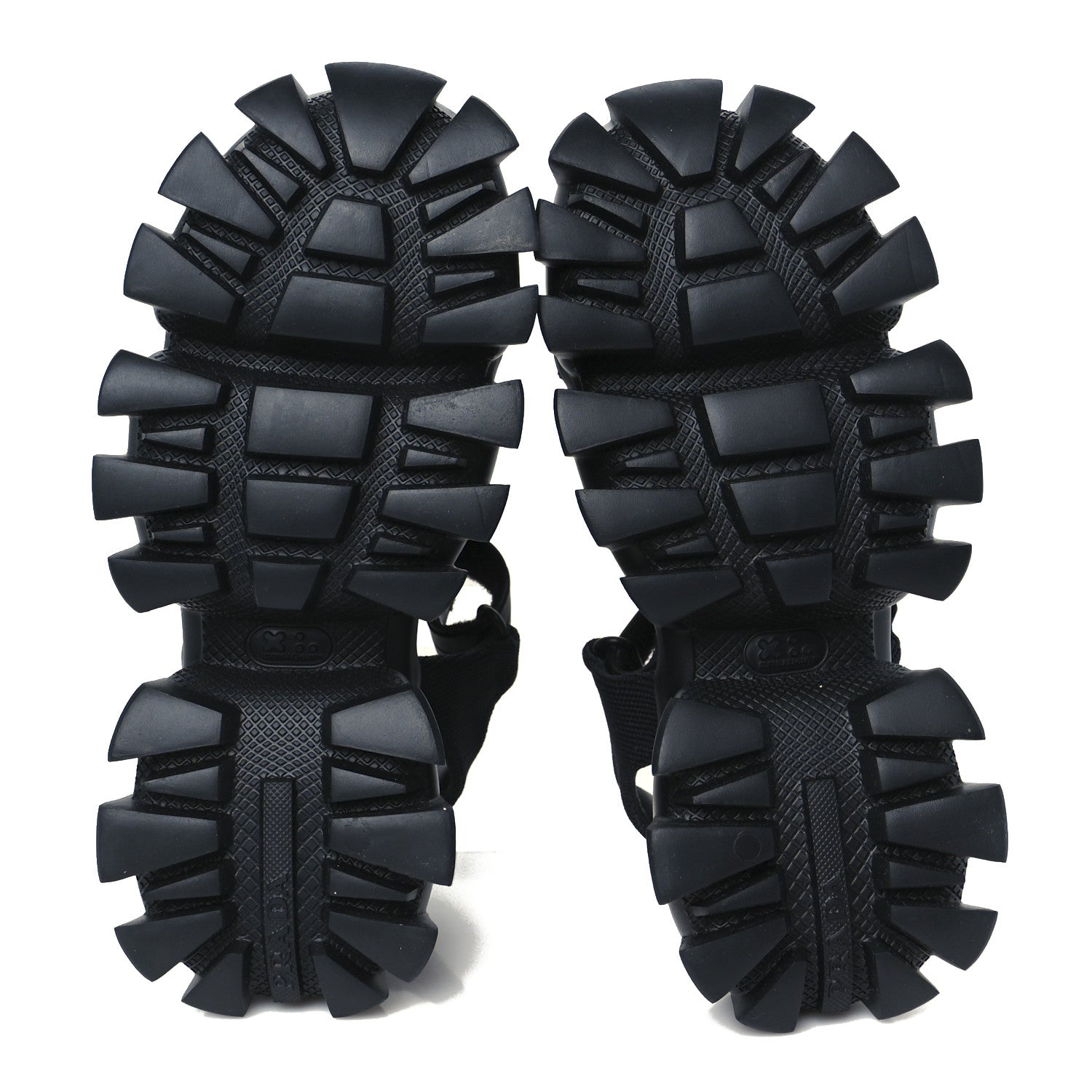 Prada Nappa Logo Embossed Thunder Sole 50mm Sport Sandals 35.5 Black 6 of 10
