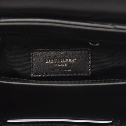 Saint Laurent Calfskin Y Quilted Monogram Toy Loulou Crossbody Bag Black 6 of 11