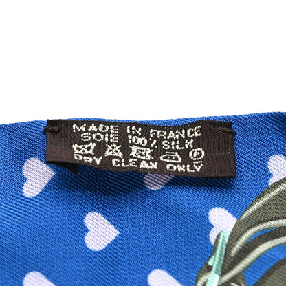 Hermes Silk Brides De Gala Love Twilly Cobalt Kaki Turquoise 4 of 4