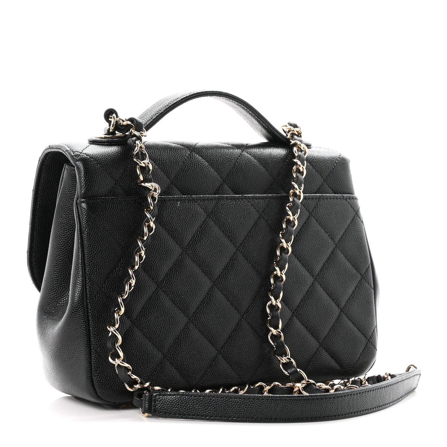 Caviar Quilted Medium Business Affinity Flap Black