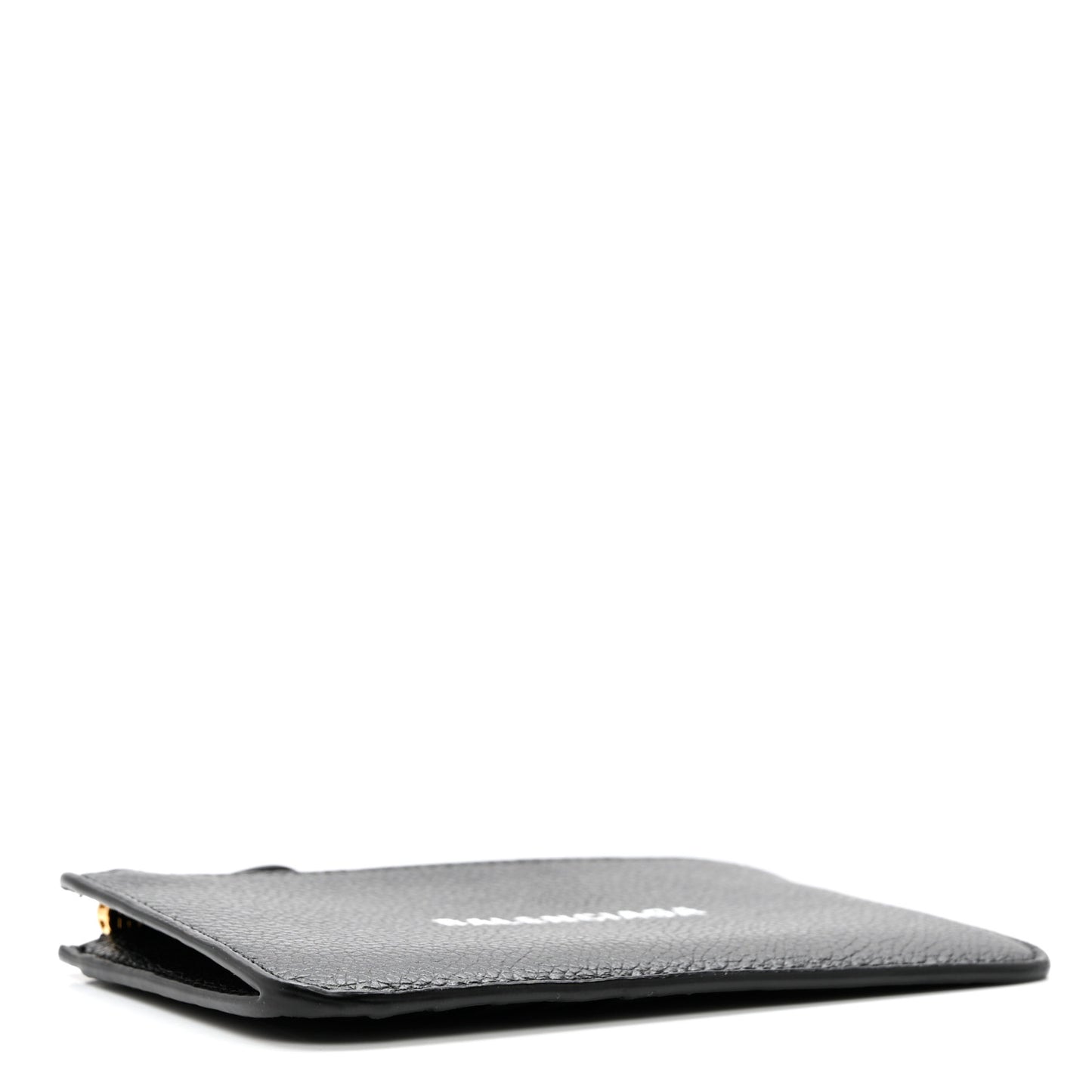 Grained Calfskin Logo Large Cash Long Coin Card Holder Black White