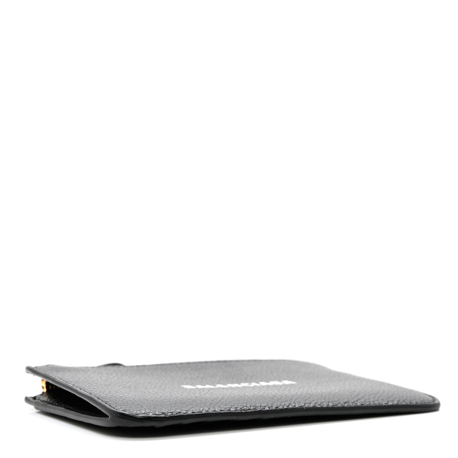 Balenciaga Grained Calfskin Logo Large Cash Long Coin Card Holder Black White 3 of 5