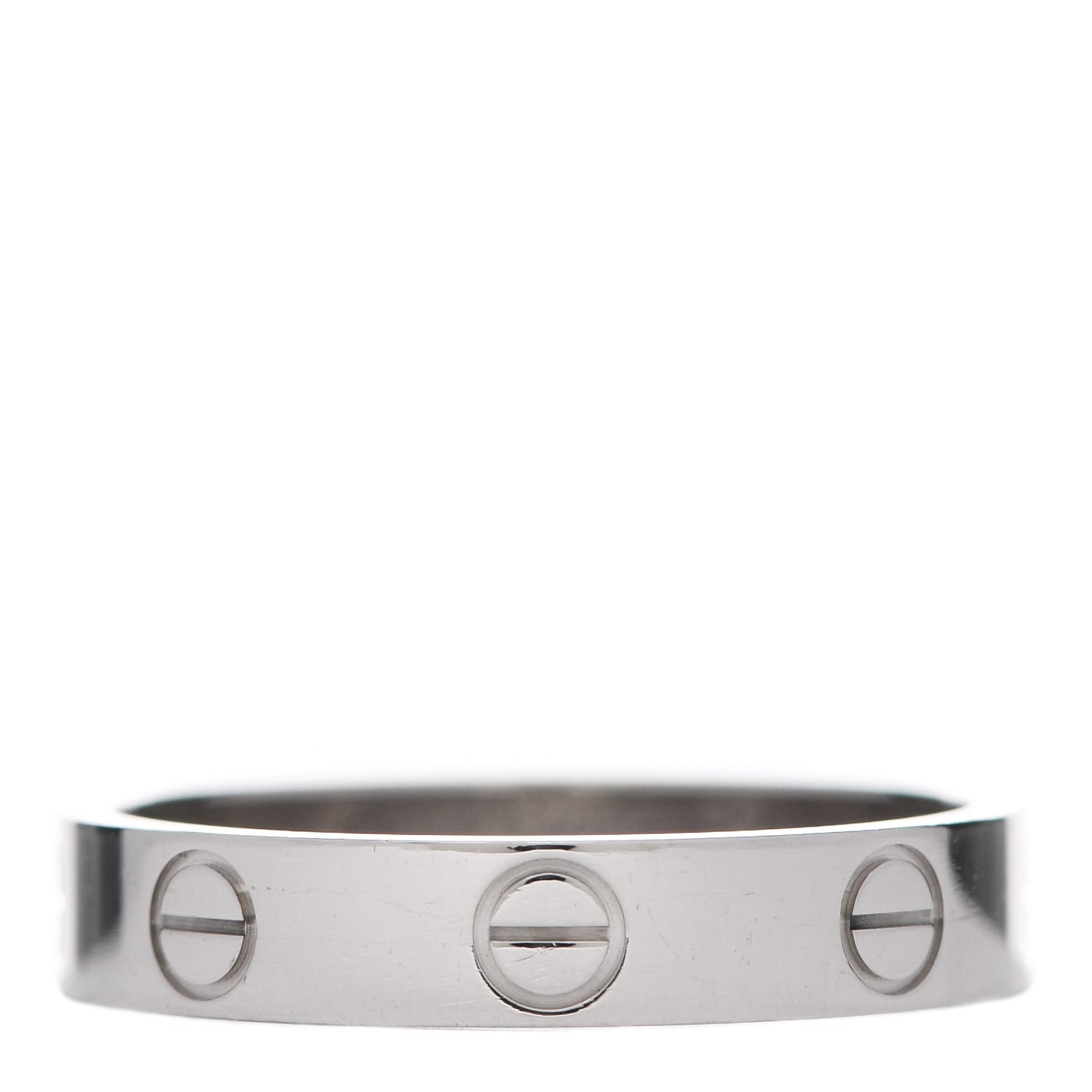 18K White Gold 3.5mm LOVE Wedding Band Ring 52 6