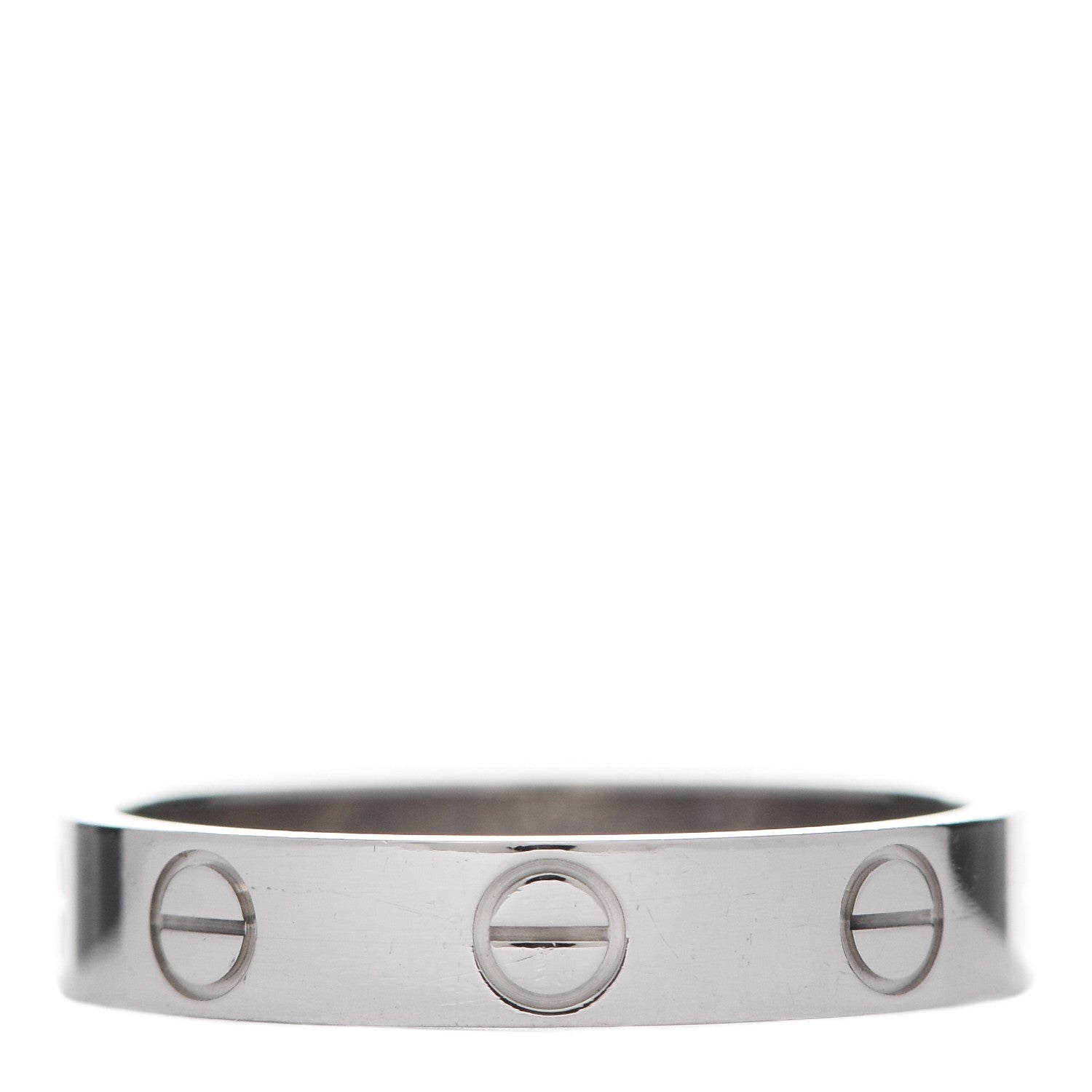 Cartier 18K White Gold 3.5mm LOVE Wedding Band Ring 52 6 1 of 5