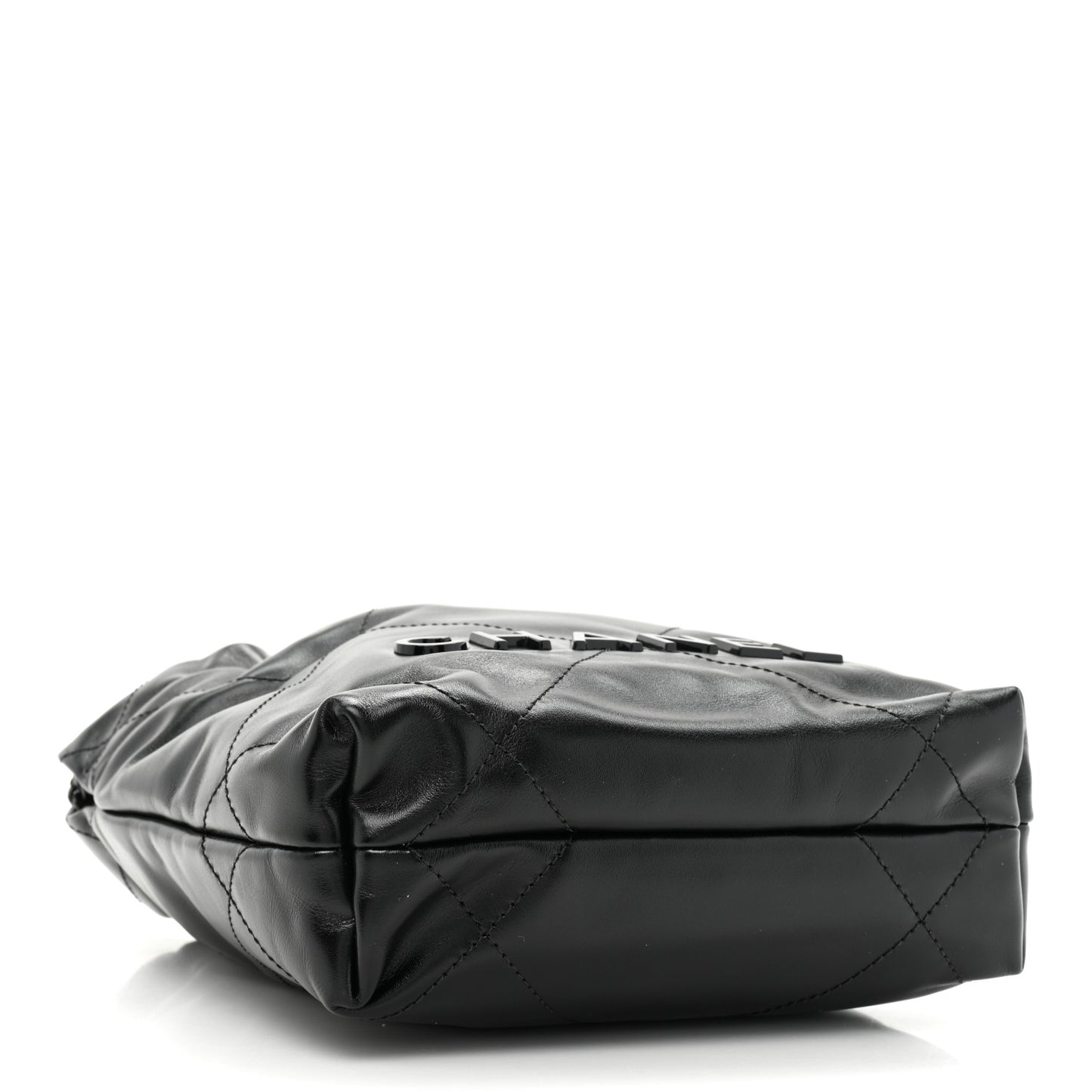 Shiny Calfskin Quilted Mini Chanel 22 So Black