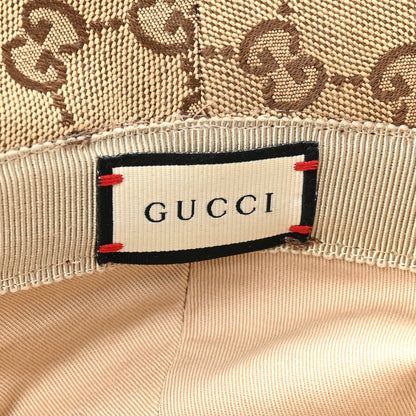 Gucci Monogram Textured Dollar Calfskin GG Jago Bucket Hat L Cacao Beige 9 of 9