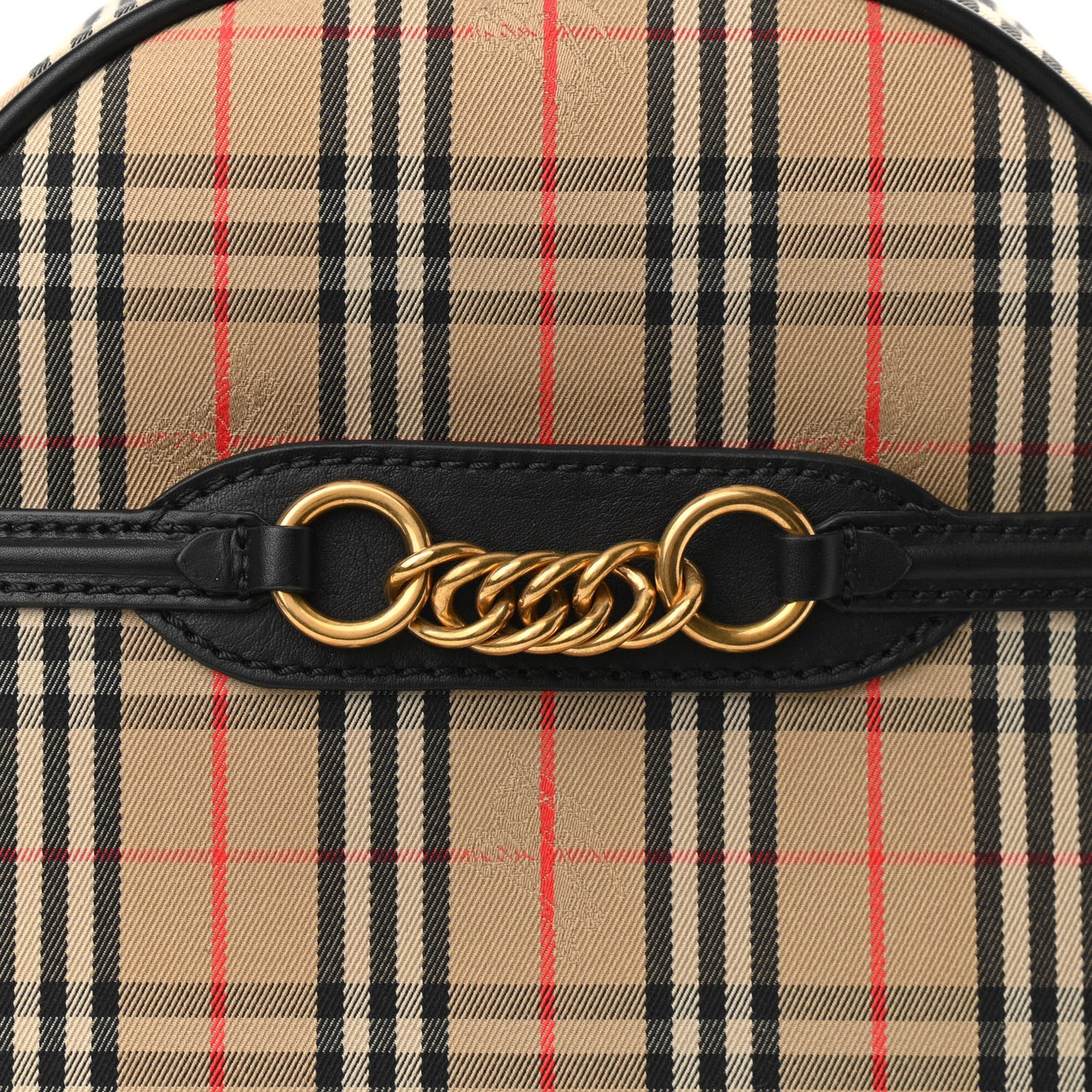 Smooth Calfskin 1983 Knight Check Link Backpack Black