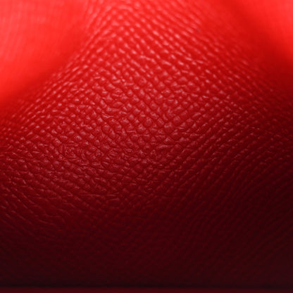 Hermes Epsom Bearn Compact Wallet Rouge Casaque 7 of 10