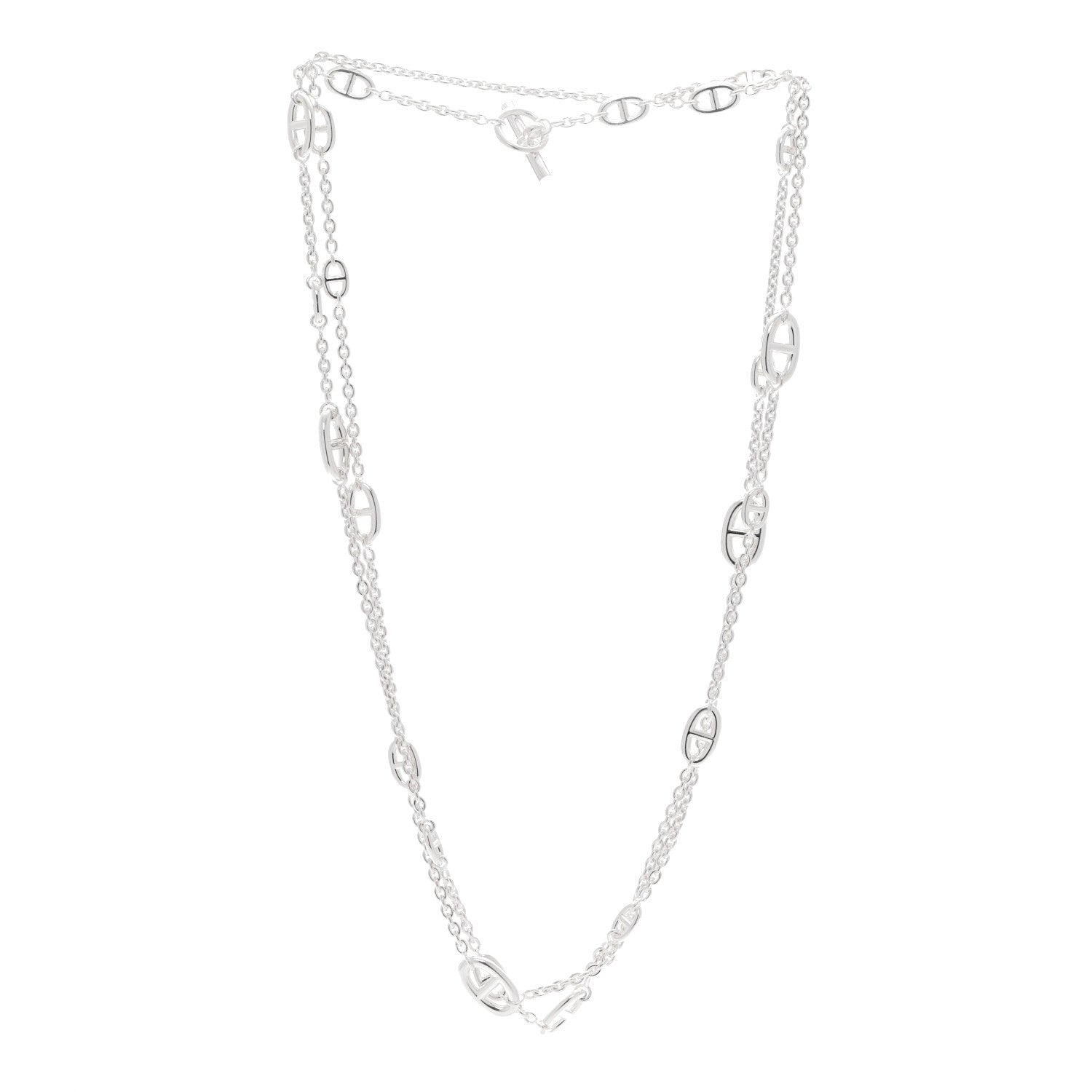 Hermes Sterling Silver Farandole Necklace 160 3 of 6