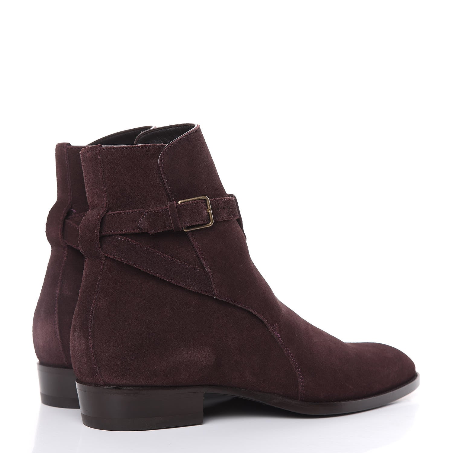Saint Laurent Suede Mens Wyatt Jodhpur 30 Ankle Boots 41.5 Deep Blood 4 of 10