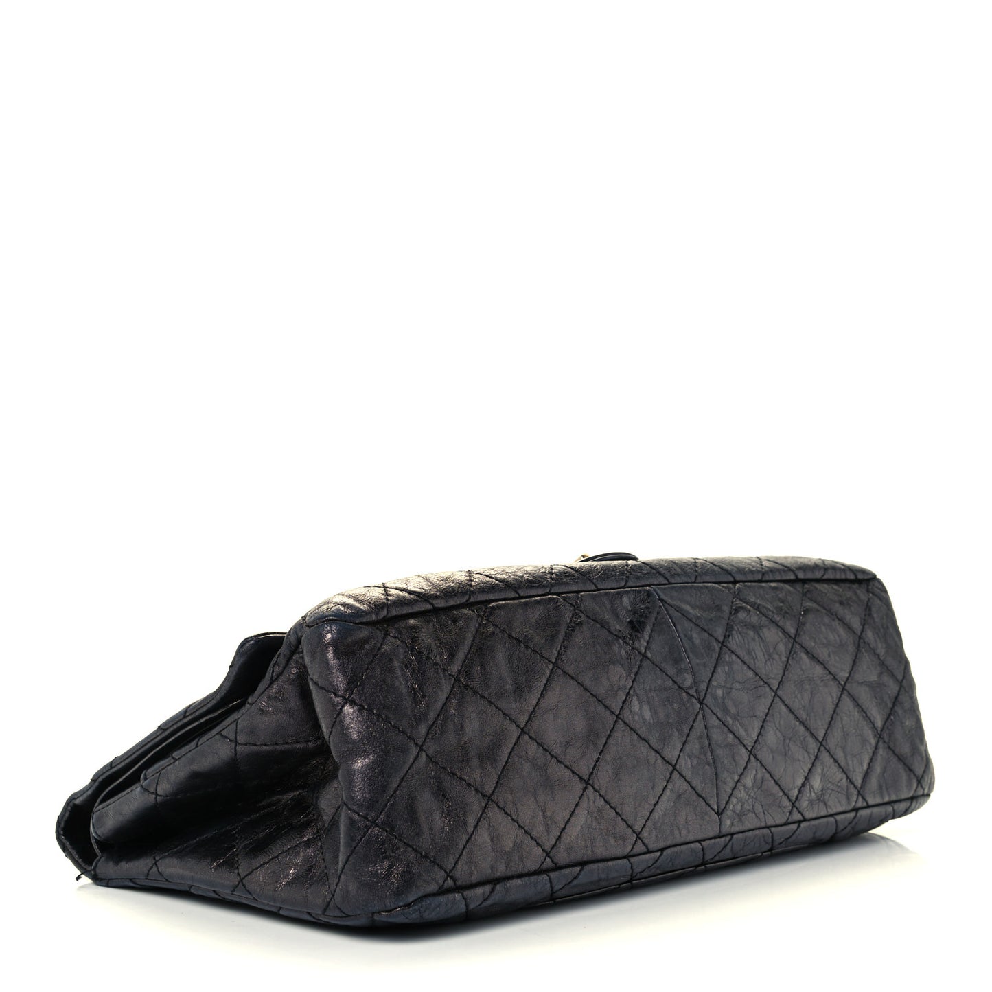 Aged Calfskin Quilted 2.55 Reissue 228 Flap Black