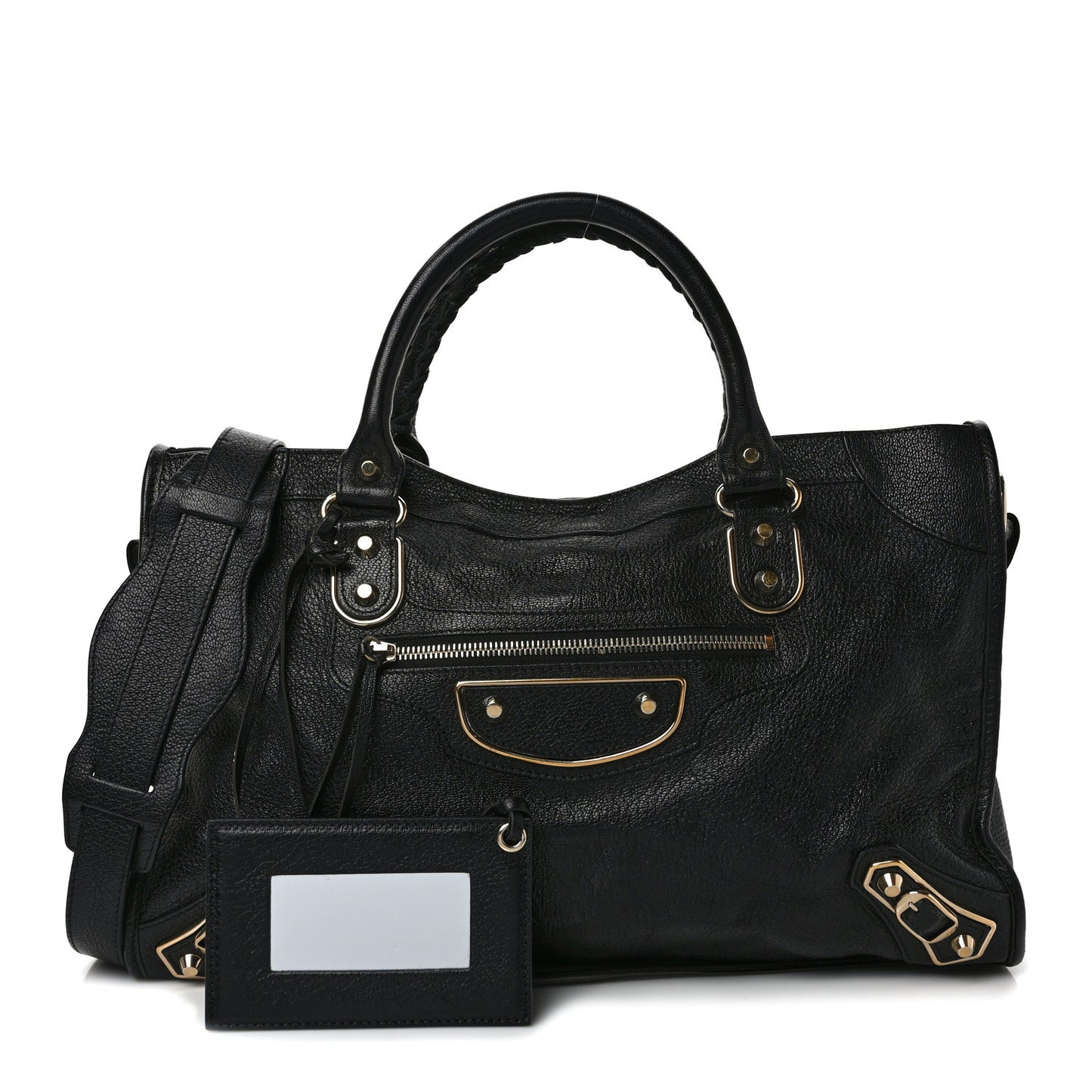 Chevre Gold Metallic Edge Hardware City Black