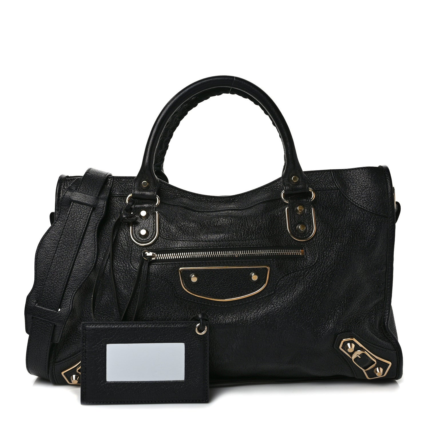 Balenciaga Chevre Gold Metallic Edge Hardware City Black 1 of 11
