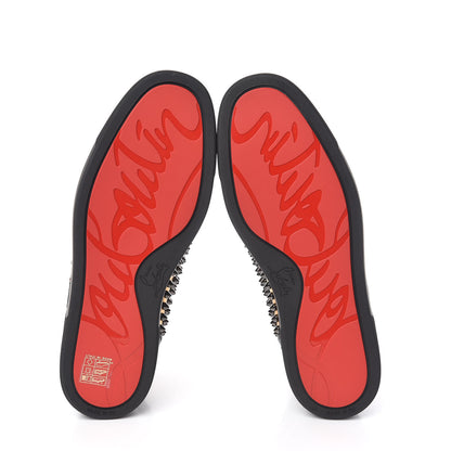 Christian Louboutin Patent Galucalf Velvet Sequin Embellished Mad Flat Sneakers 41 Black 7 of 11