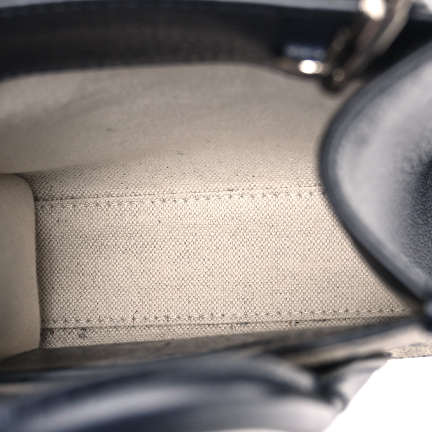Gucci GG Supreme Monogram Textured Dollar Calfskin Mini Retro Interlocking G Tote Bag Beige Blue 5 of 10