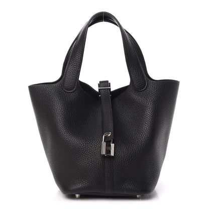 Hermes Taurillon Clemence Picotin Lock 18 PM Black 1 of 10