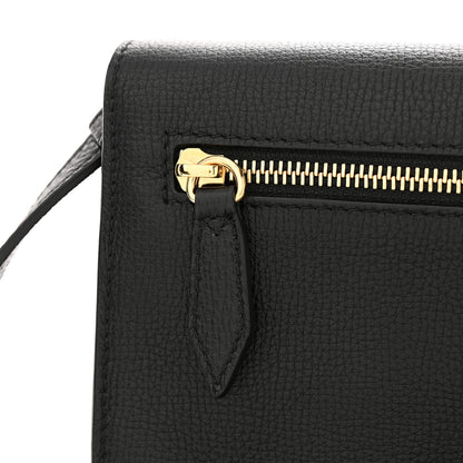 Burberry Derby Calfskin House Check Small Macken Crossbody Bag Black 10 of 10