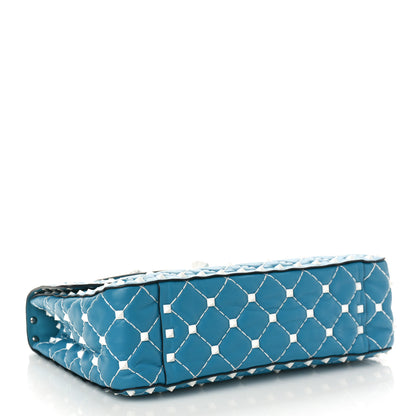 Valentino Garavani Lambskin Medium Free Rockstud Spike Shoulder Bag Cerulean 4 of 9