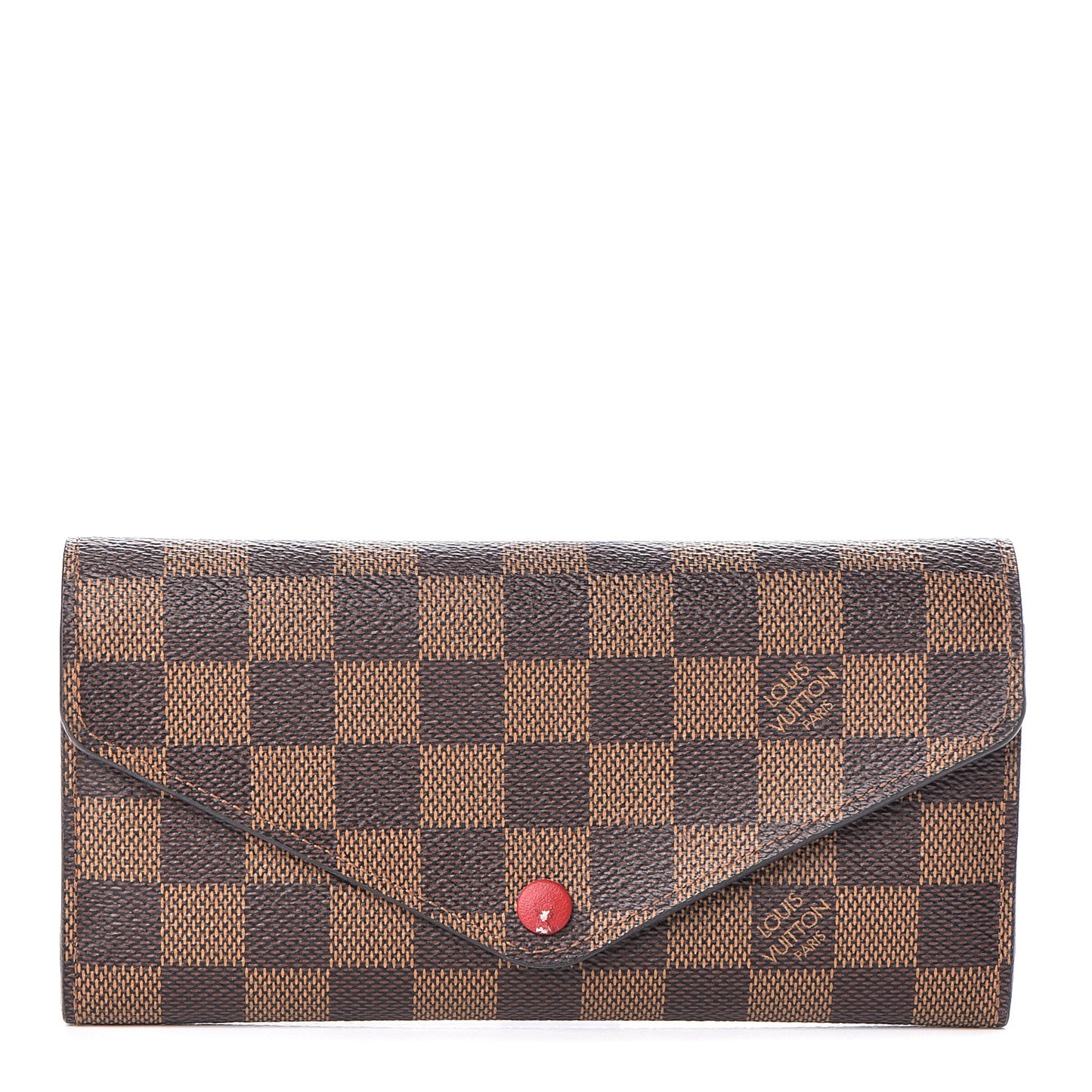 Damier Ebene Josephine Wallet Red