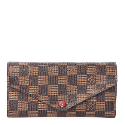 Louis Vuitton Damier Ebene Josephine Wallet Red 1 of 11
