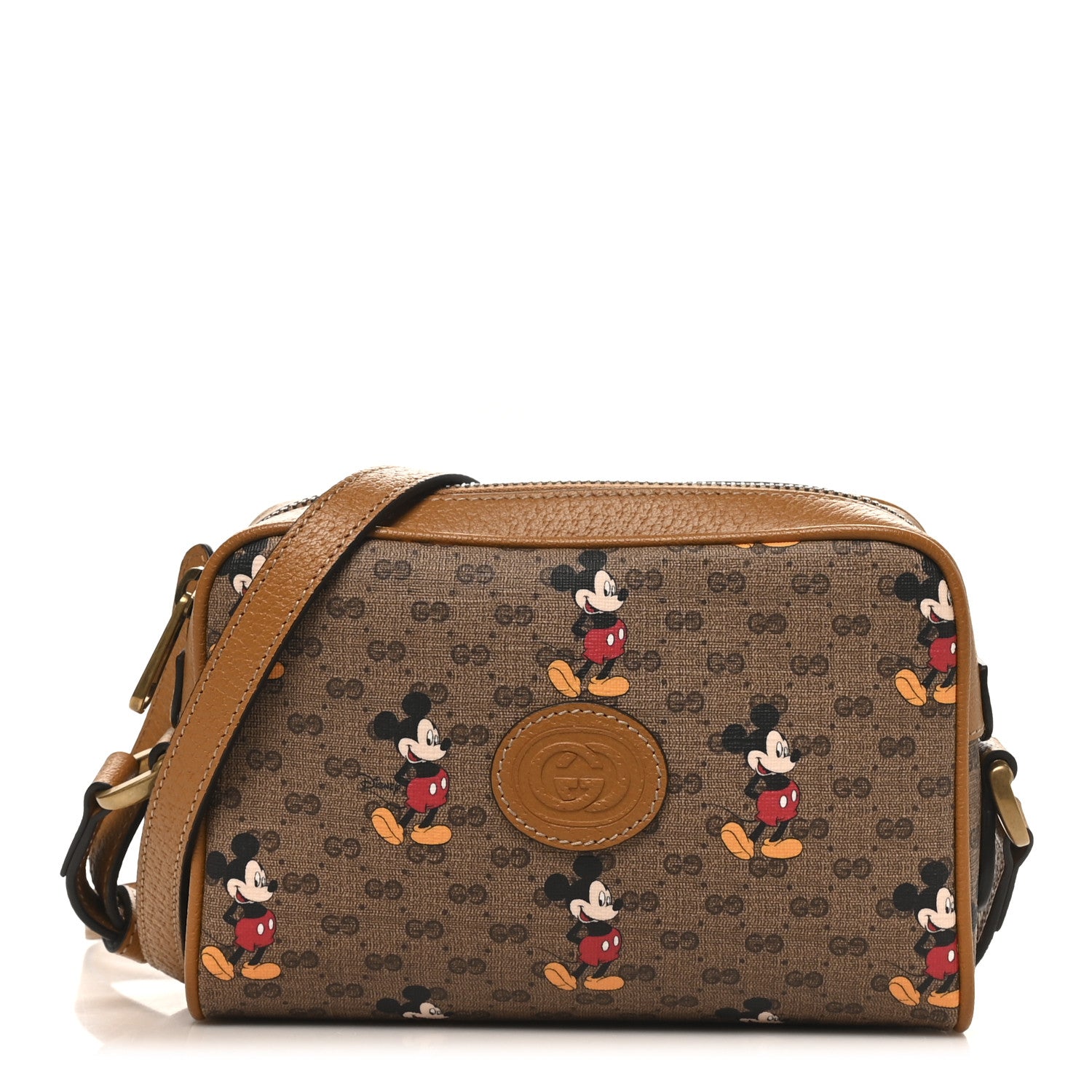 Gucci X DISNEY Mini Vintage GG Supreme Monogram Mickey Mouse Shoulder Bag Beige Vintage Sun Oil 1 of 10