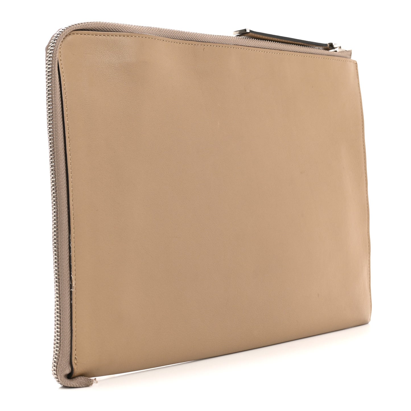 Vitello Dolce Plexiglass Studded Zip Around Pouch Cuoio Multicolor